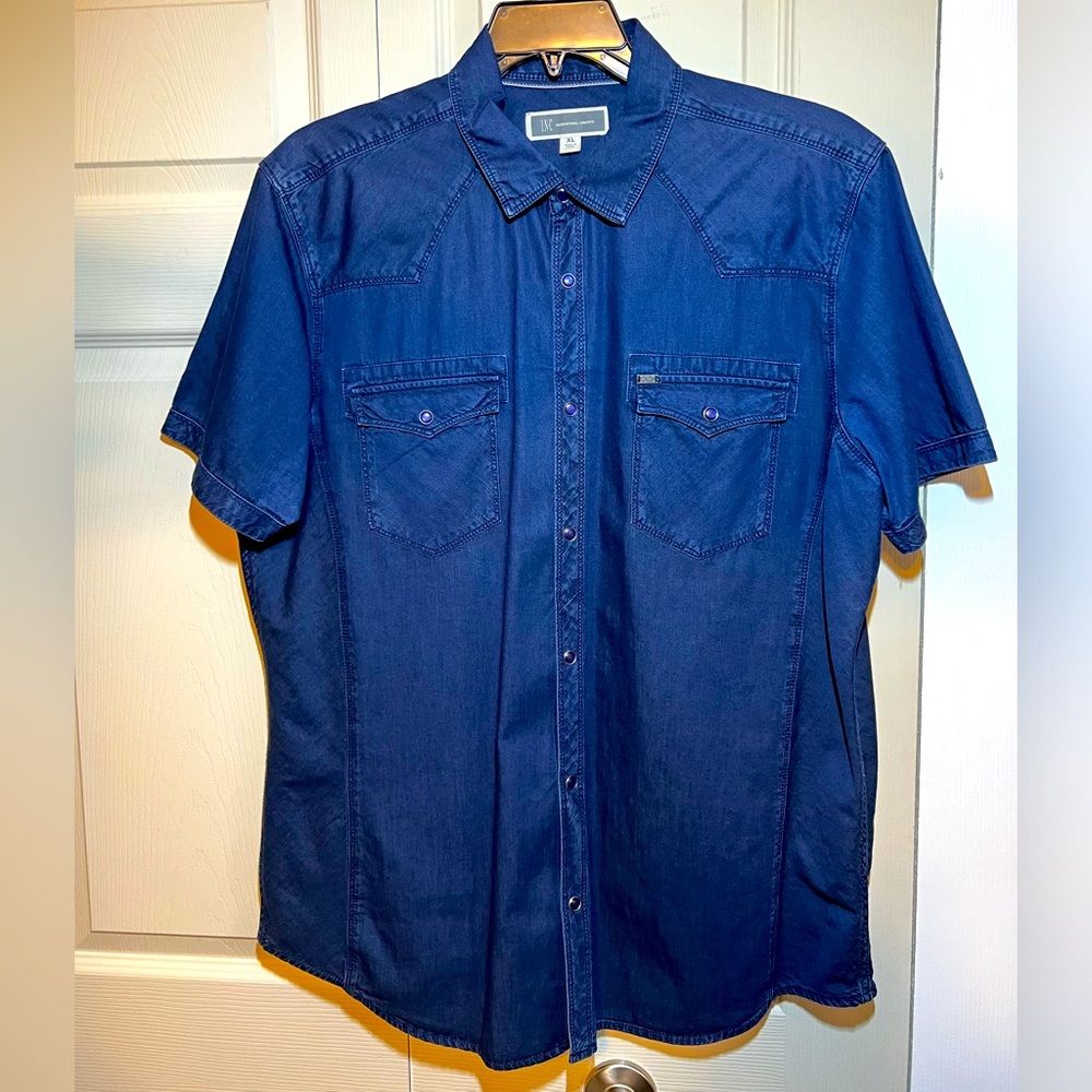 Inc Men’s Snap Front Shirt, XL